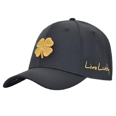 BLACK CLOVER 韓國高級幸運草116 Memory Fit運動高爾夫球帽, 黑色, 1個