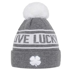 BLACK CLOVER 韓國 LUCKY BALL 針織帽 運動高爾夫球帽, 1個, 灰色