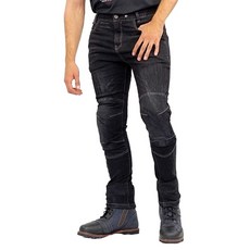 KOMINE 彈性騎乘牛仔褲 WJ-749R, 黑色