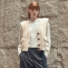 JESSI NEWYORK 正面鈕扣羊毛混紡針織背心 MEB5NRKV6540