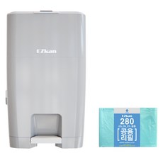 이지캔 기저귀 쓰레기통 EZ-270 + EZ-280R 리필1롤 세트, 그레이, 27L 그레이, 27L