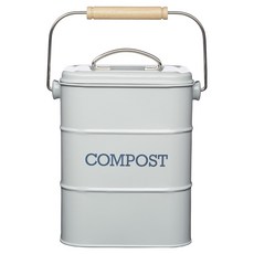 KitchenCraft 復古提式廚餘桶, 1個, 灰色
