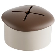 TPR 材質壁掛式磨菇毛巾掛架, 1個, 咖啡色