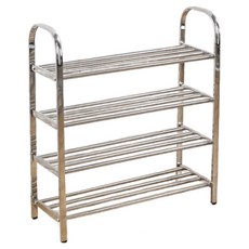 Soso House 組裝式不鏽鋼鞋架 鞋櫃 4層 75cm, 銀色, 1個