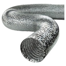直火爐用抽油煙機伸縮軟管 替換用鋁製風管 銀色, 1個