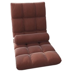 極美家居 5檔可調沙發/單人沙發/折疊沙發/懶人沙發/躺椅沙發/床上椅, 咖啡色