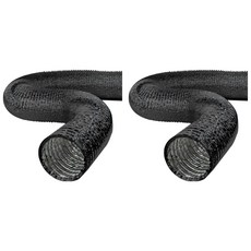 직화기용 후드 자바라 교체용 알루미늄 덕트호스 검정, 2개