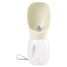 Minaru 寵物旅行散步用水瓶, 白色, 1個