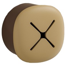 TPR 材質壁掛式磨菇毛巾掛架, 1個, 黃色