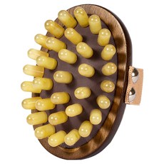 MUAN 仿牛角經絡按摩刷 揉腹疏通經絡刷 頭部按摩刷, 1個