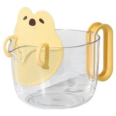 食品級材質尖嘴杯口蛋液過濾量杯, 1個, 黃色, 1.2L