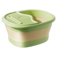 生活分享 附蓋折疊式足浴桶 40 x 34 x 20 cm, 綠色, 1個