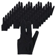 KOVIRA 撞球館大容量 雙手通用 撞球手套, 黑色, 30個