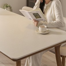 보니애가구 교체용 세라믹 포세린 식탁테이블 상판 스몰라운드 1400 x 800 mm 방문설치, 로코코베이지, 4인용