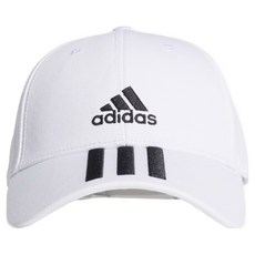 adidas 愛迪達 棒球 3S 棉質帽 FQ5411, 1個, 白色 + 黑色 + 黑色