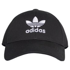 adidas 愛迪達 經典三葉草棒球帽 EC3603, 1個, 黑色 + 白色