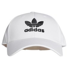 adidas 愛迪達 Trefoil 棒球帽 FJ2544, 1個, 白色 + 黑色