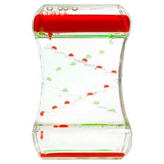 설렘하우스 사각 오일타이머 오일멍 물멍 스트레스해소 인테리어소품 오일모래시계, 레드 + 그린