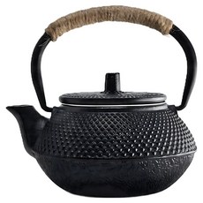 雨文堂 鑄鐵壺, 1個, 黑色, 300ml