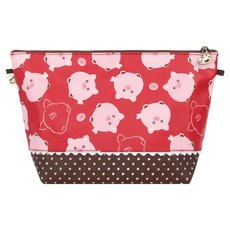 uma hana 圓圓小豬印花防水包/大化妝包