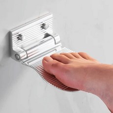 Real Picky浴室淋浴腳踏板, 銀色, 1個