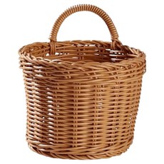 마켓피오 홈 다용도 벽걸이 모조 라탄 바구니, 타입5, 1개