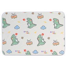 可機洗防水透氣保潔墊 雙面可用, 小恐龍