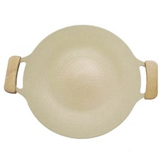 mama cook 媽媽廚 不沾月亮烤盤 米雪白, 1個, 30cm