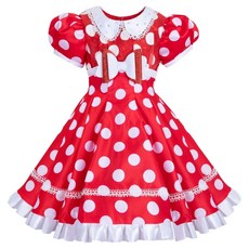 迪士尼商店 兒童用米奇與好朋友們 米妮豪華洋裝造型服 4歲, 1個, 紅色圓點