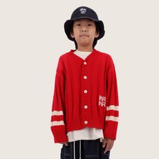 Fall-in 袖子條紋針織開襟衫