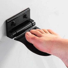 Real Picky 浴室淋浴腳踏支架, 黑色, 1個