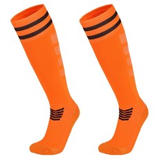 샤포라 하이탑 축구 스포츠 양말, 오렌지, 1개