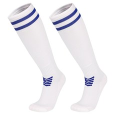 샤포라 하이탑 축구 스포츠 양말, 블루화이트, 1개