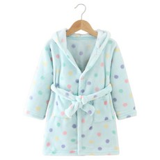 Starbean 兒童款彩色圖案雙口袋沐浴袍