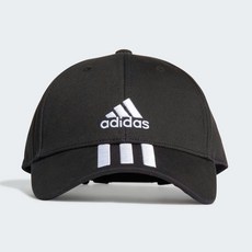 adidas 愛迪達 男款棒球3S棉質帽 FK0894, 黑色, 白色, 白色, 1個