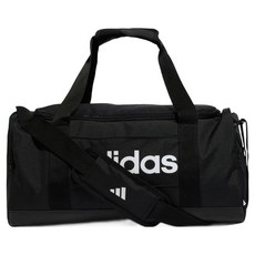 adidas 愛迪達 Linear S 旅行袋 JE8343, 1個, 黑色 + 黑色 + 白色