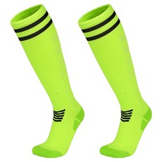 샤포라 하이탑 축구 스포츠 양말, 네온그린, 1개