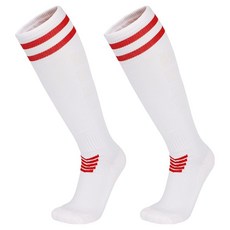 샤포라 하이탑 축구 스포츠 양말, 레드화이트, 1개