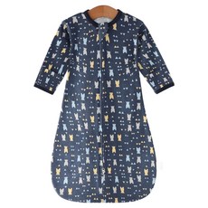 Starbean 新生兒用圖案2way拉鍊長袖包巾 L