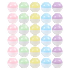 Superssam 抽獎用粉彩圓形轉蛋膠囊 隨機出貨 小 45*45mm 5種*6入組, 1套