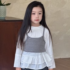 Golden Rabbit 兒童 C 條紋修身背心