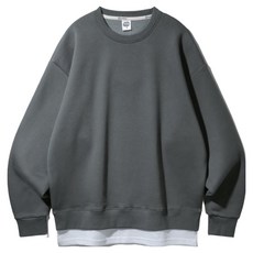 ALVINCLO 男女通用雙層棉質層次感寬鬆大學T MAR884