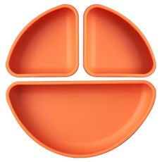 Jam Muk 嬰幼兒副食品矽膠吸盤餐盤用分隔器 A型, 1個, 橘色