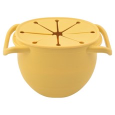 allnow 矽膠手柄可調節大小零食杯 (附掛繩), 黃色, 1個