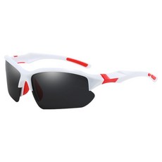 솔르 아웃도어 낚시 자전거 스포츠 사이클 선글라스, 화이트레드, 1개