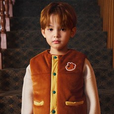 minidou Smile Cat 雙面穿刷毛背心