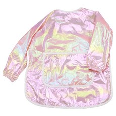 BEBE CHOUETTE 韓國製造兒童防水美術畫畫衣圍裙, 雷射粉紅色