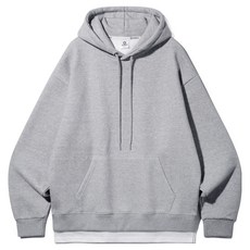 ALVINCLO 男女通用 雙層棉質 層次感 寬鬆版型 連帽T恤 AVH885