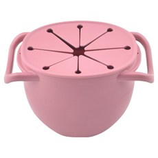 allnow 矽膠手柄可調節大小零食杯 (附掛繩), 粉紅色, 1個