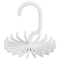 PREMIER HOUSEWARES 領帶收納架 20掛勾, 白色, 1個